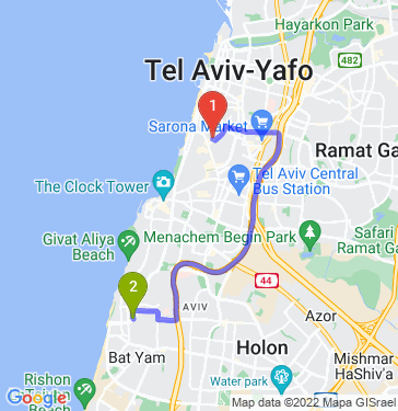 Маршрут из Tel Aviv-Yafo в Bat Yam