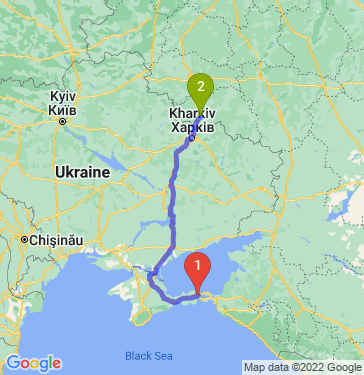 Маршрут из Керчи в Белгород