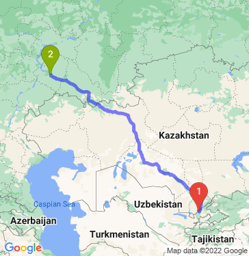 Маршрут из Ташкента в Самару