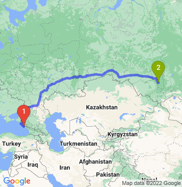 Маршрут из Сочи в Новокузнецк