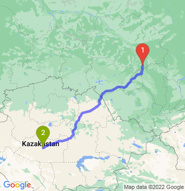 Маршрут из Томска в Жезказгана