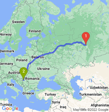 Маршрут из Перми в Нови-Сад