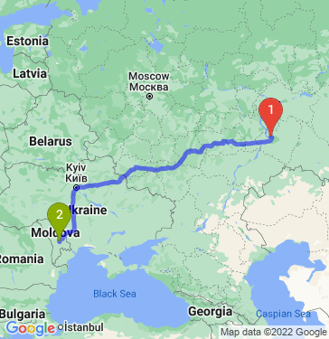 Маршрут из Тольятти в Кишинева