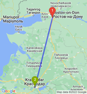 Маршрут из Батайска в Краснодар