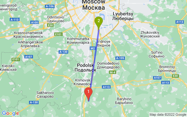 Маршрут из Никонова в Москву