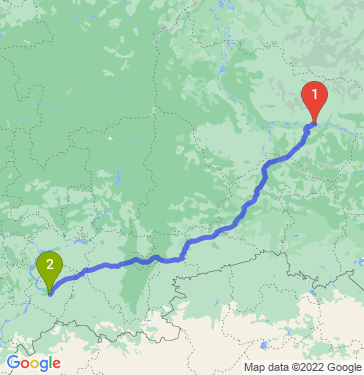 Маршрут из Сургута в Самару