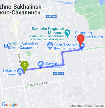 Маршрут по Южно-Сахалинску
