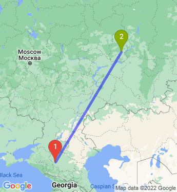 Маршрут из Ставрополя в Ижевск