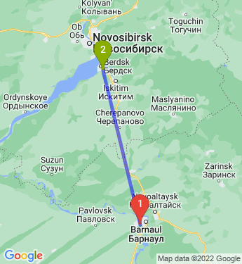 Маршрут из Барнаула в Бердск