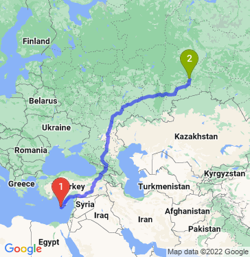 Маршрут из  в Тюмень