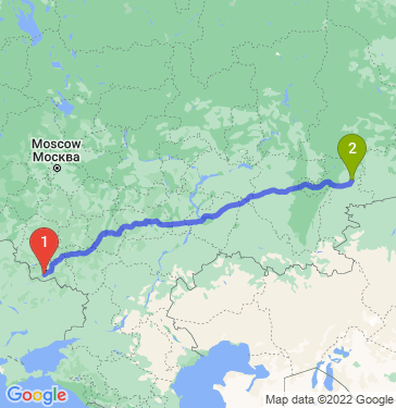 Маршрут из Белгорода в Челябинск