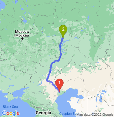 Маршрут из Астрахани в Казань