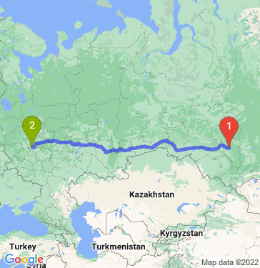 Маршрут из Кемерова в Домодедово