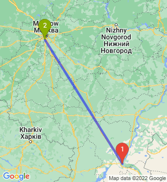 Маршрут из Волгограда в Москву