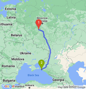 Маршрут из Калуги в Анапу