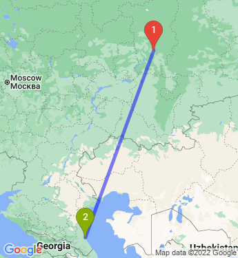 Маршрут из Перми в Махачкалу