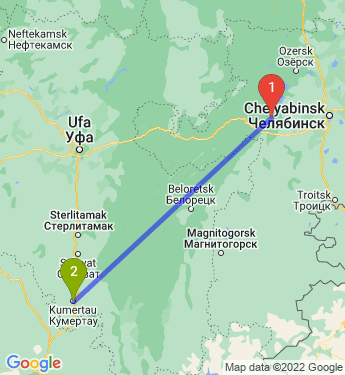 Маршрут из Миасса в Кумертау