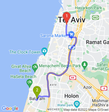 Маршрут из Тель-Авива в Бата-Ям