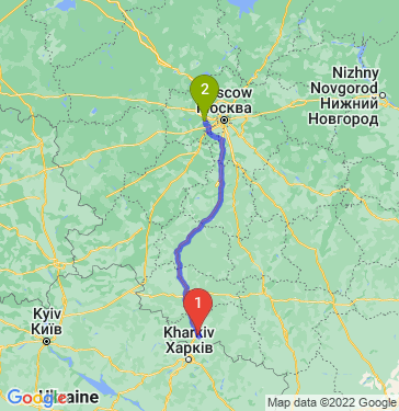 Маршрут из Белгорода в Звенигород