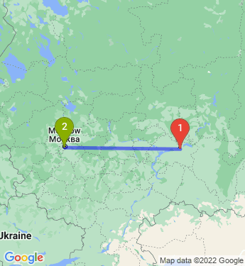 Маршрут из Нижнекамска в Москву