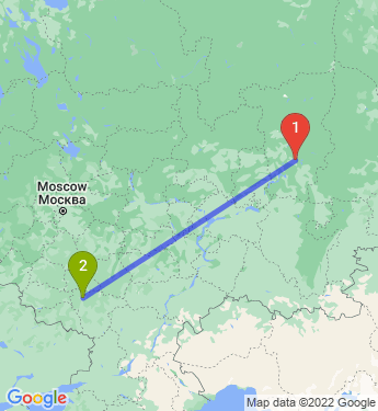 Маршрут из Перми в Воронеж