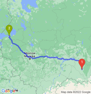Маршрут из Стерлитамака в Санкт-Петербург