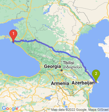 Маршрут из Новороссийска в Баку