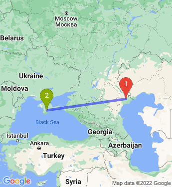 Маршрут из Астрахани в Симферополя