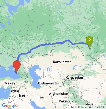 Маршрут из Сочи в Барнаул