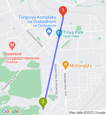 Маршрут по Красноярску