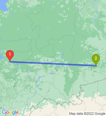 Маршрут из Костромы в Тюмень