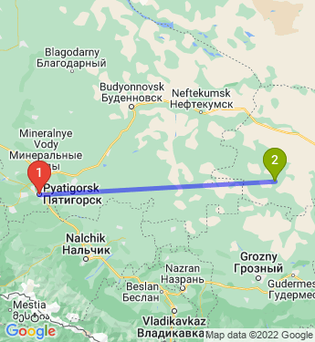 Маршрут из Пятигорска в Терекли-Мектеба