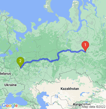 Маршрут из Нижневартовска в Долгопрудный