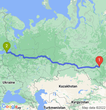 Маршрут из Кемерова в Санкт-Петербург
