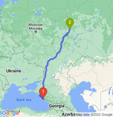 Маршрут из Сочи в Чебоксары