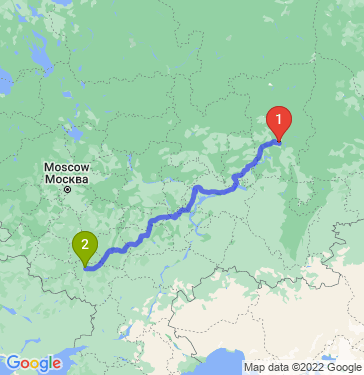 Маршрут из Перми в Воронеж