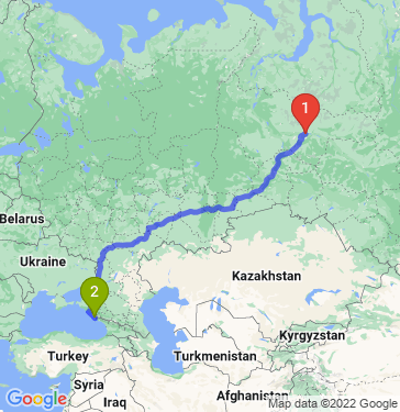 Маршрут из Сургута в Сочи