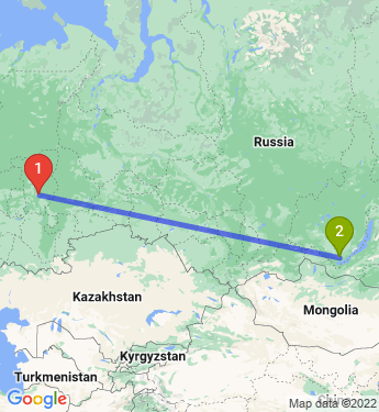 Маршрут из Перми в Иркутск