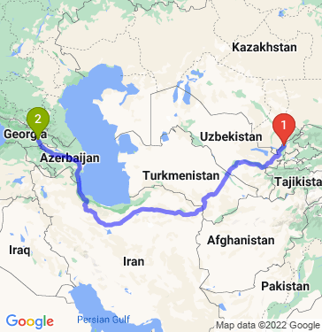 Маршрут из Ташкента в Тбилиси
