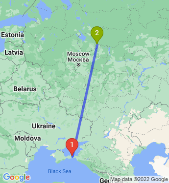 Маршрут из Керчи в Кострому