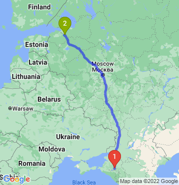 Маршрут из Усть-Лабинска в Тосно