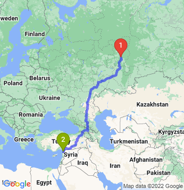 Маршрут из Перми в Antakya