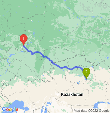 Маршрут из Ижевска в Нура-Султана
