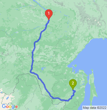 Маршрут из Якутска в Комсомольск-на-Амуре