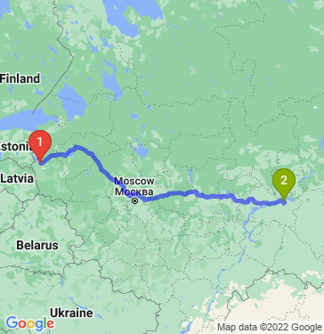 Маршрут из Пскова в Набережные Челны