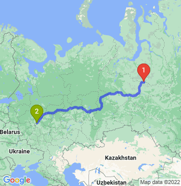 Маршрут из Ноябрьска в Москву