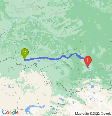 Маршрут из Абакана в Омск