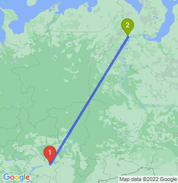 Маршрут из Набережных Челнов в Лабытнанги