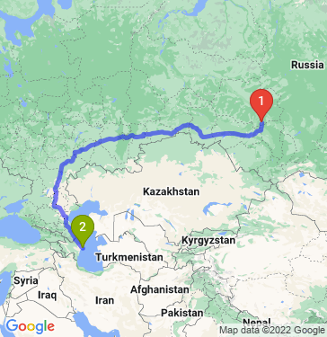 Маршрут из Томска в Баку