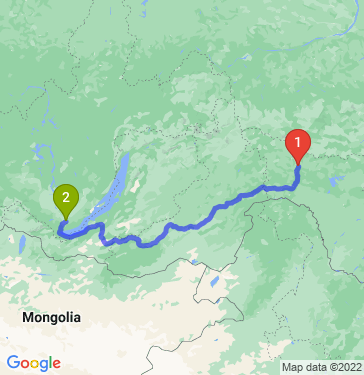 Маршрут из Тынды в Иркутск